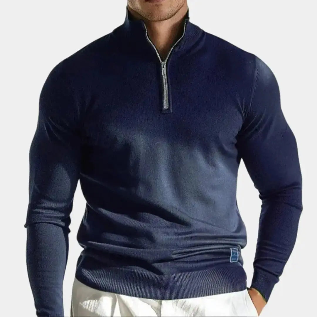 Solider Strickpullover mit Reissverschluss