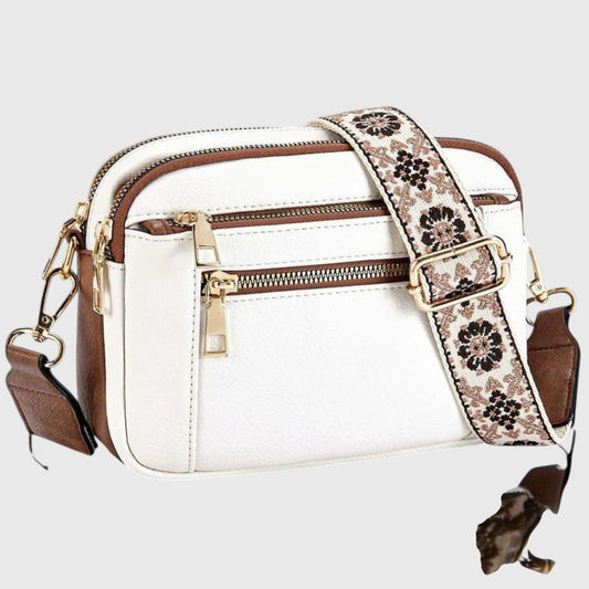 Sharena – Schultertasche Mit Blumenriemen