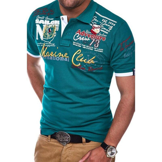 Schriftstil Herren Polo-Shirt