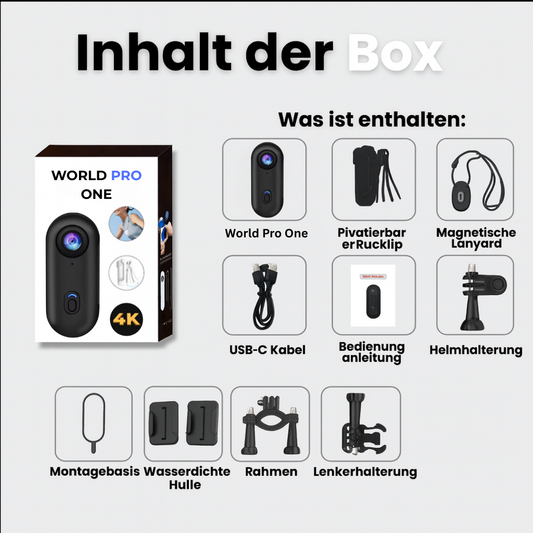 WORLD PRO ONE - Kamera 4K